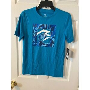 Nike 3 Brand Russell Wilson Boys Teal Blue Graphic T-Shirt Large 12-13 YRS NWT